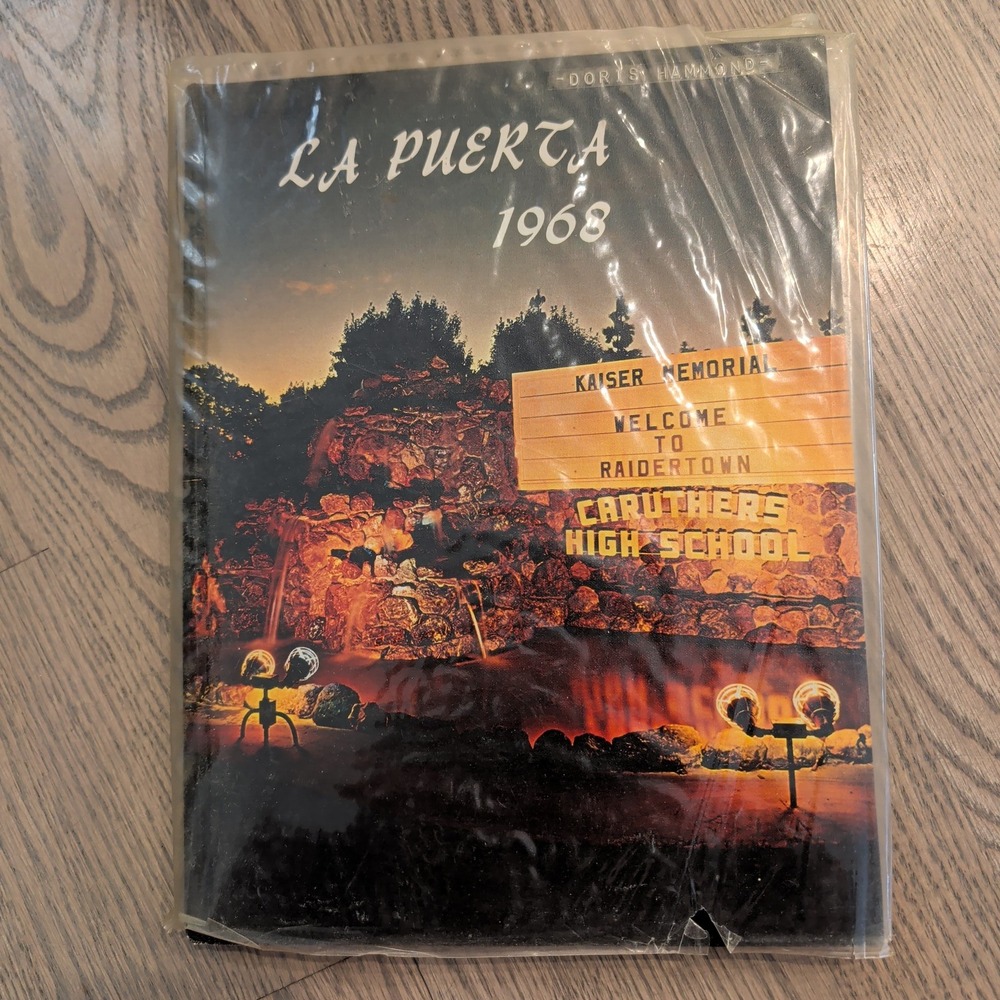 1968 Caruthers High School Yearbook La Puerta California Raidertown Vintage rare